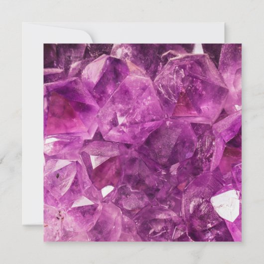 アメジスト宝石イメージシャイニーとスパークリー 招待状 (裏面)