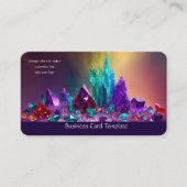 アメジスト宝石カラフル癒し結晶 名刺 (正面)