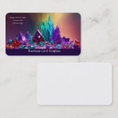 アメジスト宝石カラフル癒し結晶 名刺 (正面/裏面)