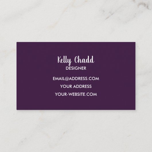 アメジスト宝石クリスタルジュエリー設計者 名刺 (裏面)