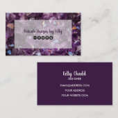 アメジスト宝石クリスタルジュエリー設計者 名刺 (正面/裏面)