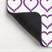 アメジスト宝石ハート紫 マウスパッド (コーナー)