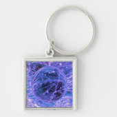 アメジスト宝石2月の誕生石 キーホルダー (正面)