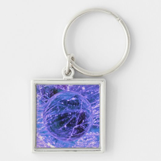 アメジスト宝石2月の誕生石 キーホルダー (正面)