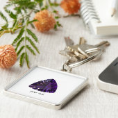 アメジスト宝石、2月の誕生石、紫 キーホルダー (側面)