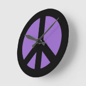 アメジスト平和サインウォールクロック ラウンド壁時計 (傾斜)