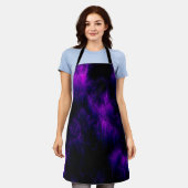 アメジスト抽象芸術 エプロン (着用した状態)