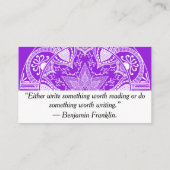 アメジスト曼荼羅 名刺 (裏面)