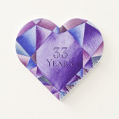 アメジスト水彩ハート33結婚周年記念 ノートブック (裏面)