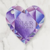 アメジスト水彩ハート33結婚周年記念 フェイバータグ (正面)