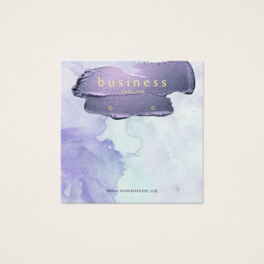 アメジスト水彩及び金ゴールドイヤリング表示 (正面)