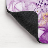 アメジスト王室のゴールドグリッター水の色カスタマイズ可能 マウスパッド (コーナー)