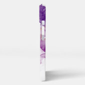 アメジスト王室のゴールドグリッター水の色カスタマイズ可能 iPhone 16ケース (左側面)