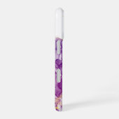 アメジスト王室のゴールドグリッター水の色カスタマイズ可能 iPhone 16ケース (右側面)