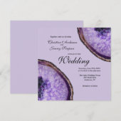 アメジスト瑪瑙のウェディング 招待状 (正面/裏面)