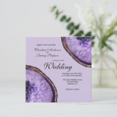 アメジスト瑪瑙のウェディング 招待状 (スタンド正面)