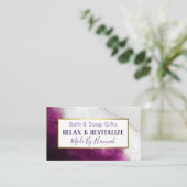 アメジスト瑪瑙ハンドメイドバスボムソーク石鹸 名刺 (スタンド正面)