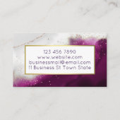 アメジスト瑪瑙ハンドメイドバスボムソーク石鹸 名刺 (裏面)