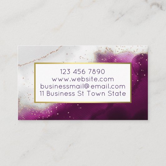 アメジスト瑪瑙ハンドメイドバスボムソーク石鹸 名刺 (裏面)