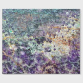 アメジスト石質模様岩石宝石ミネラルアム ラッピングペーパー (フラット)