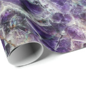 アメジスト石質模様岩石宝石ミネラルアム ラッピングペーパー (ロールコーナー)