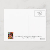 アメジスト砂糖スカルメキシコ人女性 ポストカード (裏面)