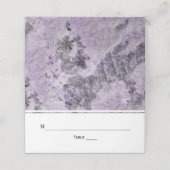 アメジスト紫の大理石結婚の折り畳まれた護衛 プレイスカード (外部開封)