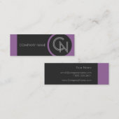 アメジスト紫はっきりした スキニー名刺 (正面/裏面)