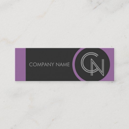 アメジスト紫はっきりした スキニー名刺 (正面)