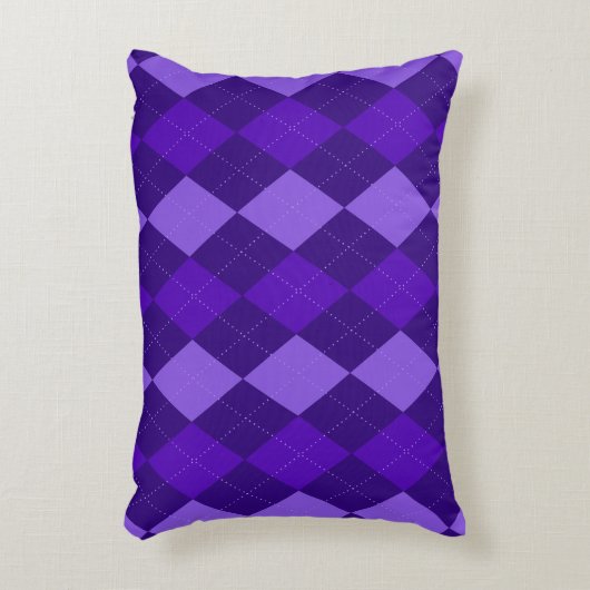 アメジスト紫アーガイル アクセントクッション (正面(垂直))