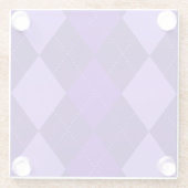 アメジスト紫アーガイル ガラスコースター (裏面)