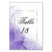 アメジスト紫スクリプトシルバーテーブル番号 テーブルナンバー (裏面)