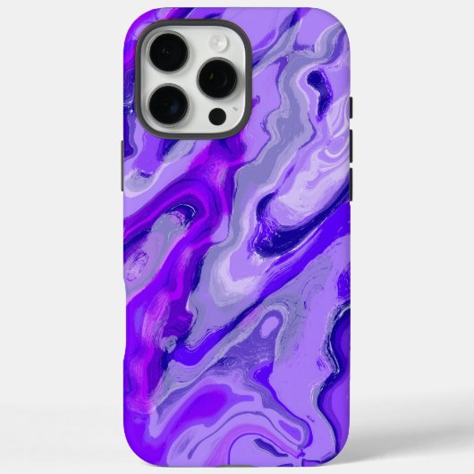 アメジスト紫バイオレットカラフル抽象芸術大理石 Case-Mate iPhoneケース (裏面)