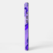 アメジスト紫バイオレットカラフル抽象芸術大理石 iPhoneケース (左側面)