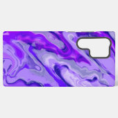 アメジスト紫バイオレットカラフル抽象芸術大理石 SAMSUNG GALAXYケース (裏面横)