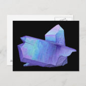 アメジスト紫色のクリスタルエンジェルオーラクォーツジオード ポストカード (正面/裏面)