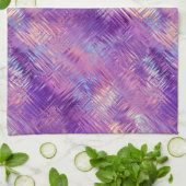 アメジスト紫色の結晶ゲルテクスチャ キッチンタオル (折り畳み)