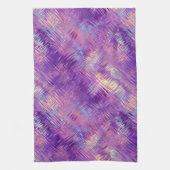 アメジスト紫色の結晶ゲルテクスチャ キッチンタオル (縦)