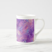 アメジスト紫色の結晶ゲルテクスチャ ボーンチャイナマグカップ (右)