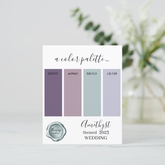 アメジスト結婚のカラーパレットカード2023 (スタンド正面)