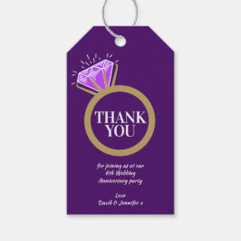 アメジスト結婚の記念日感謝していの指輪 ギフトタグ