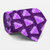 アメジスト結婚記念日6年の紫石 ネクタイ (ロール)