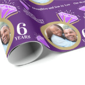 アメジスト結婚6周年記念写真紫輪 ラッピングペーパー (ロールコーナー)