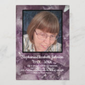 アメジスト結晶の写真と引用文 プログラム (正面)