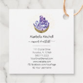 アメジスト結晶クラスター金ゴールド三日月神秘的 フェイバータグ (裏面)