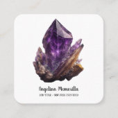 アメジスト結晶クラスター スクエア名刺 (正面)