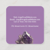 アメジスト結晶クラスター スクエア名刺 (裏面)