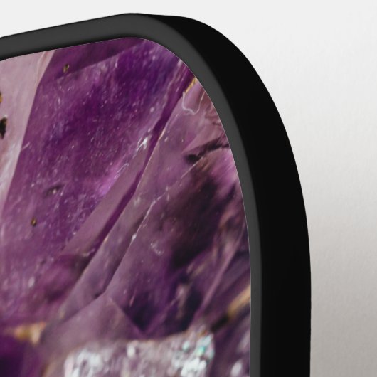 アメジスト結晶クレンジングエネルギー ピックルボールラケット (左詳細)