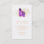 *~*アメジスト結晶宇宙金ゴールドグリッター星 名刺 (裏面)