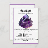 アメジスト結晶意味カード 招待状 (正面/裏面)